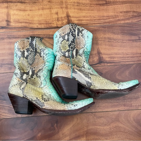 Custom hand dyed Python Cowboy Boots! - Picture 3 of 12